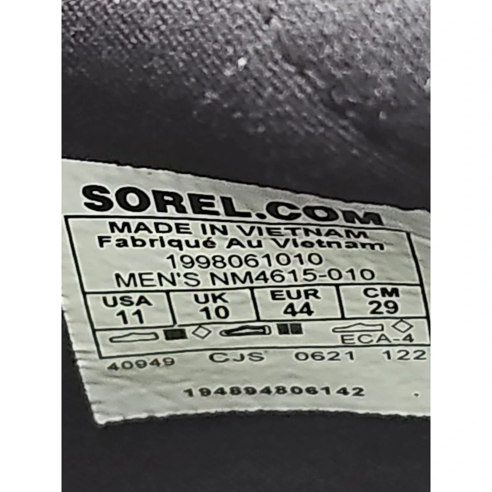 Sorel Explorer Blitz Stride Lace Sneaker Knit Black Shoes Sz 11